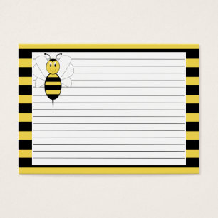 Tarjeta de receta de abejas sonrientes