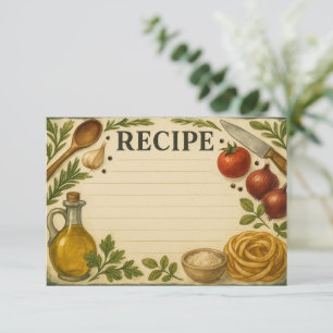 Tarjeta de Receta de Acentos Audaces de Toscana