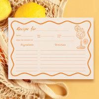 Tarjeta de receta de amor para primera novia Sprit