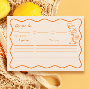Tarjeta de receta de amor para primera novia Sprit