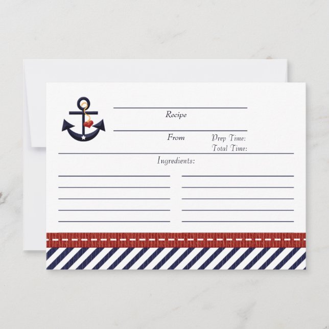 Tarjeta de receta de anclaje (Anverso)