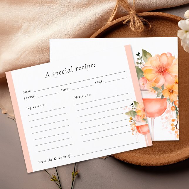 Tarjeta de receta de Aperol Spritz Bridal Shower (Subido por el creador)
