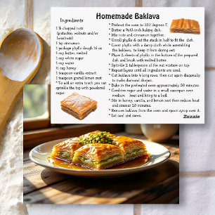 Tarjeta de Receta de Baklava