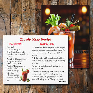 Tarjeta de Receta de Bloody Mary