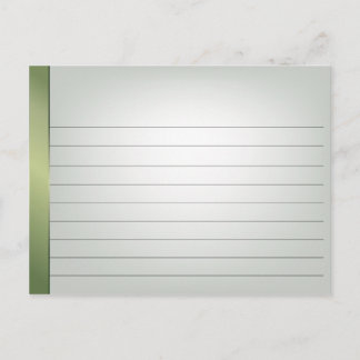 Tarjeta de receta de boda satén verde