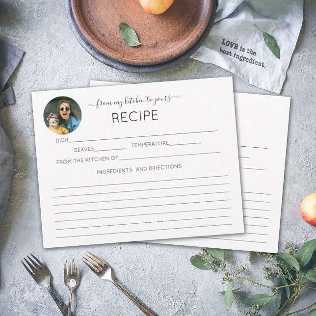 Tarjeta de receta de caligrafía fotográfica (Subido por el creador)