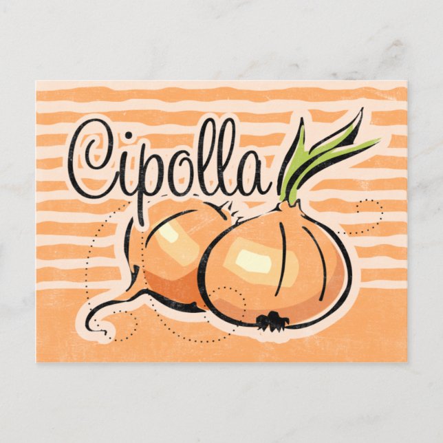 Tarjeta de receta de cebolla italiana (Anverso)