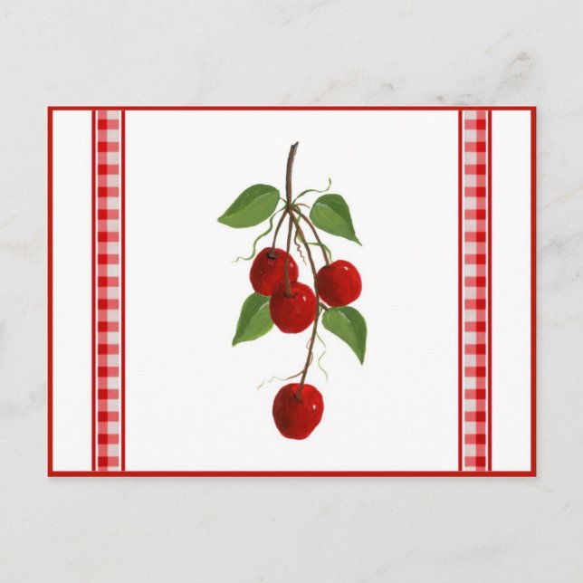 Tarjeta de receta de cerezas (Anverso)