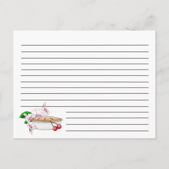 Tarjeta de receta de cerezo (Anverso)