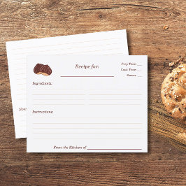 Tarjeta de receta de Chestnut Bridal Shower
