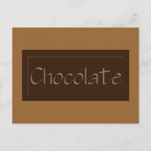 Tarjeta de receta de chocolate oscuro