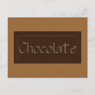 Tarjeta de receta de chocolate oscuro