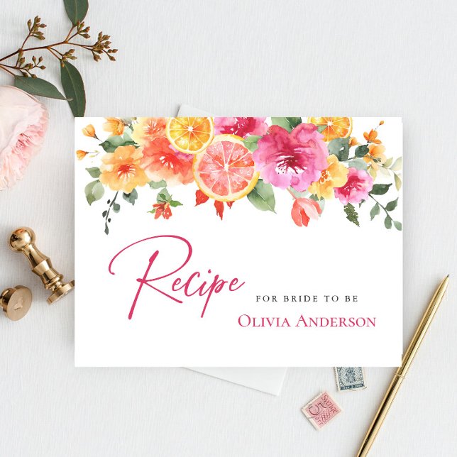 Tarjeta de receta de cítricos para las flores bril (Subido por el creador)