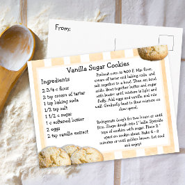 Tarjeta de receta de cocina de azúcar de vainilla