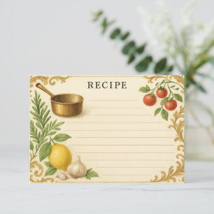 Tarjeta de Receta de Cocina en Toscana