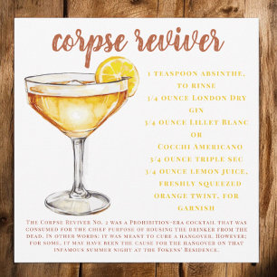 Tarjeta de Receta de Cóctel Corpse Reviver