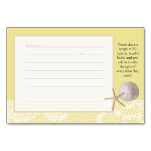 Tarjeta de receta de color amarillo romano de play