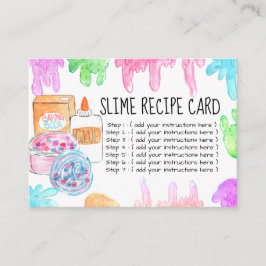Tarjeta de receta de cumpleaños fiesta Slime
