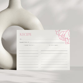 Tarjeta de receta de desayuno de boda en el jardín