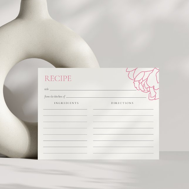 Tarjeta de receta de desayuno de boda en el jardín (Subido por el creador)