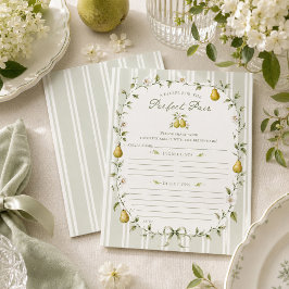 Tarjeta de receta de desayuno de boda Perfect Pear