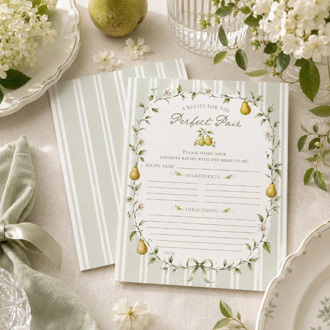 Tarjeta de receta de desayuno de boda Perfect Pear (Subido por el creador)