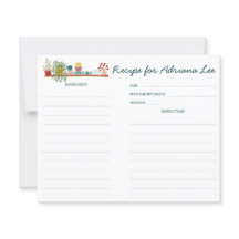 Tarjeta de receta de desayuno de boda personalizad