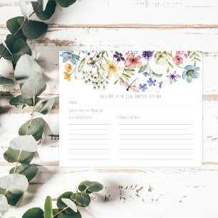 Tarjeta de Receta de Desayuno de Boda Rústica de S