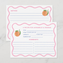 Tarjeta de receta de Desayuno Nupcial con Doodle d