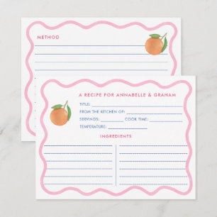 Tarjeta de receta de Desayuno Nupcial con Doodle d