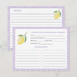 Tarjeta de receta de desayuno nupcial con texto mo