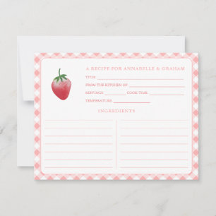 Tarjeta de receta de Desayuno Nupcial de Fresa a C