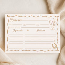 Tarjeta de receta de desayuno nupcial occidental d