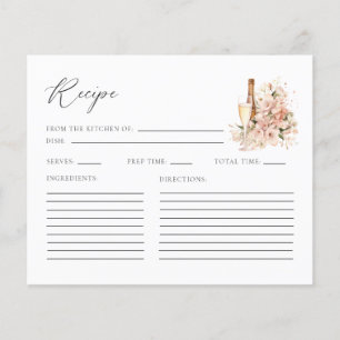 Tarjeta de receta de desayuno y brindis elegante p