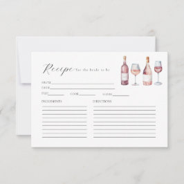 Tarjeta de receta de descarga digital Vino antes d