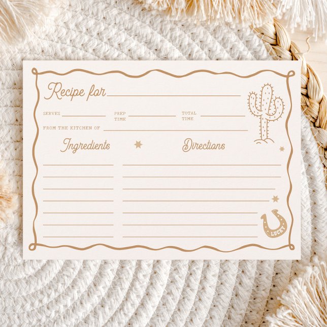 Tarjeta de Receta de Despedida de Soltera Dibujada (Subido por el creador)
