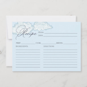 Tarjeta de Receta de Despedida de Soltera en Nube 