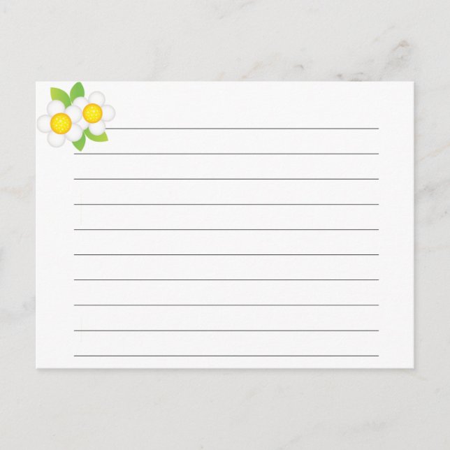 Tarjeta de receta de doble cara florida (Anverso)