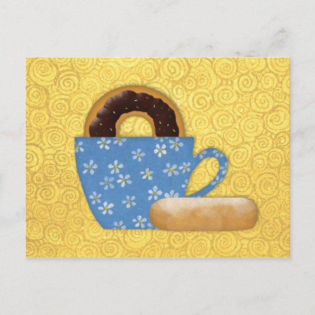 Tarjeta de receta de donuts y café (Anverso)