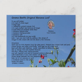 Tarjeta de receta de dos postres