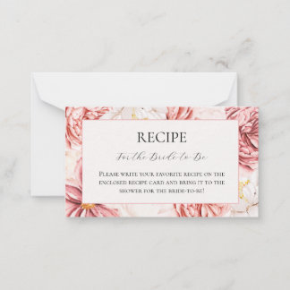Tarjeta de receta de ducha de Fiesta de té de jard