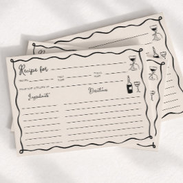 Tarjeta de receta de ducha de novia Black Thats Am