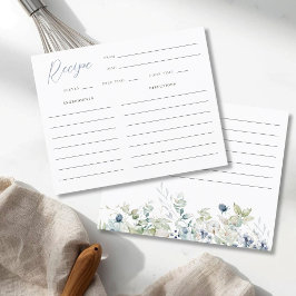 Tarjeta de receta de ducha de novia botánica de in