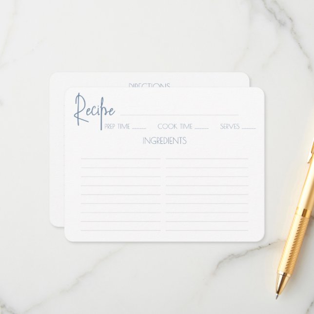 Tarjeta de receta de ducha de novia con guión mini (Anverso/Reverso In Situ)