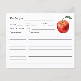 Tarjeta de receta de ducha de novia de Apple rusa