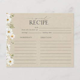 Tarjeta de receta de ducha de novia de color de ag