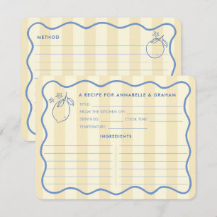 Tarjeta de receta de ducha de novia de Squiggle Bo
