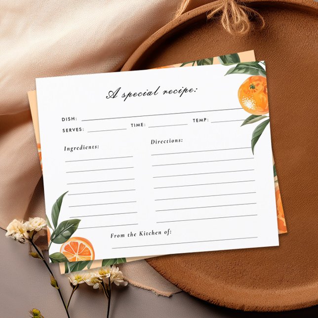 Tarjeta de receta de ducha de novia elegante de ba (Subido por el creador)