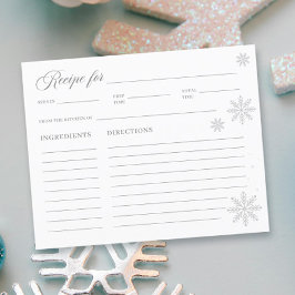 Tarjeta de receta de ducha de novia en invierno bl