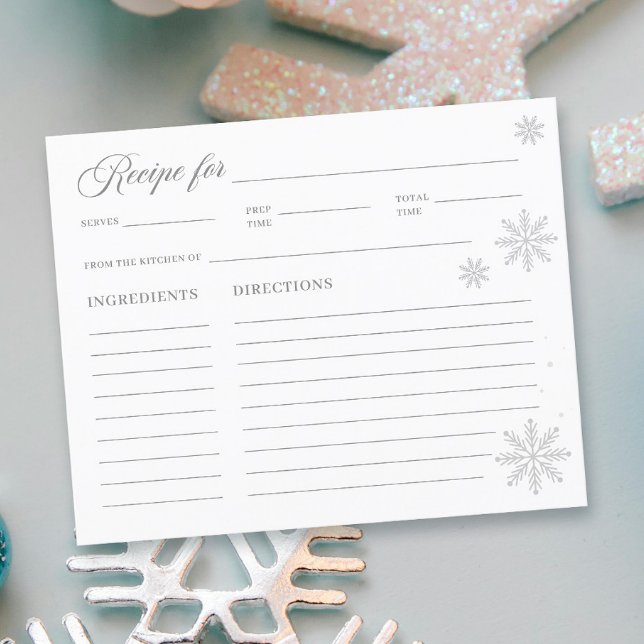 Tarjeta de receta de ducha de novia en invierno bl (Subido por el creador)